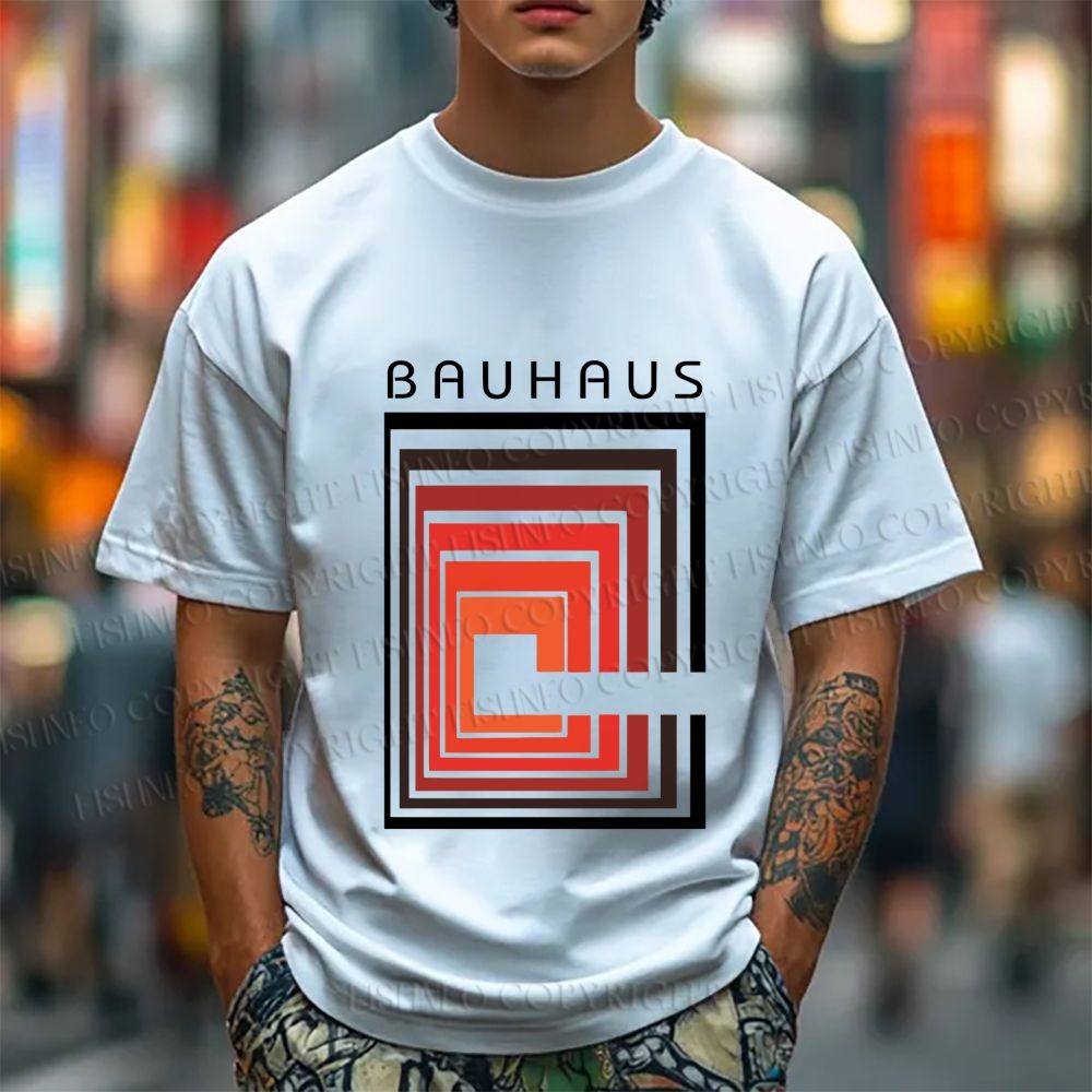 Unisex Classic Cotton Vintage Bauhaus Design  T-shirt