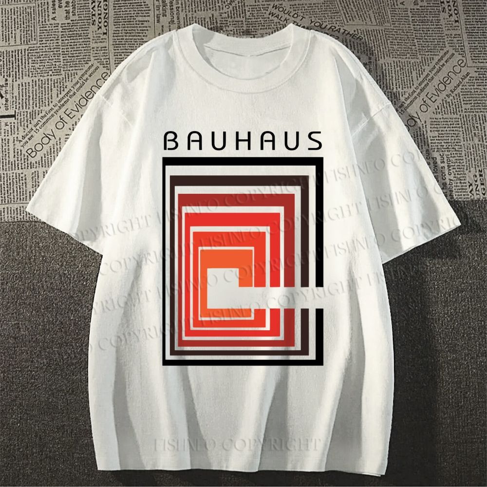 Unisex Classic Cotton Vintage Bauhaus Design  T-shirt