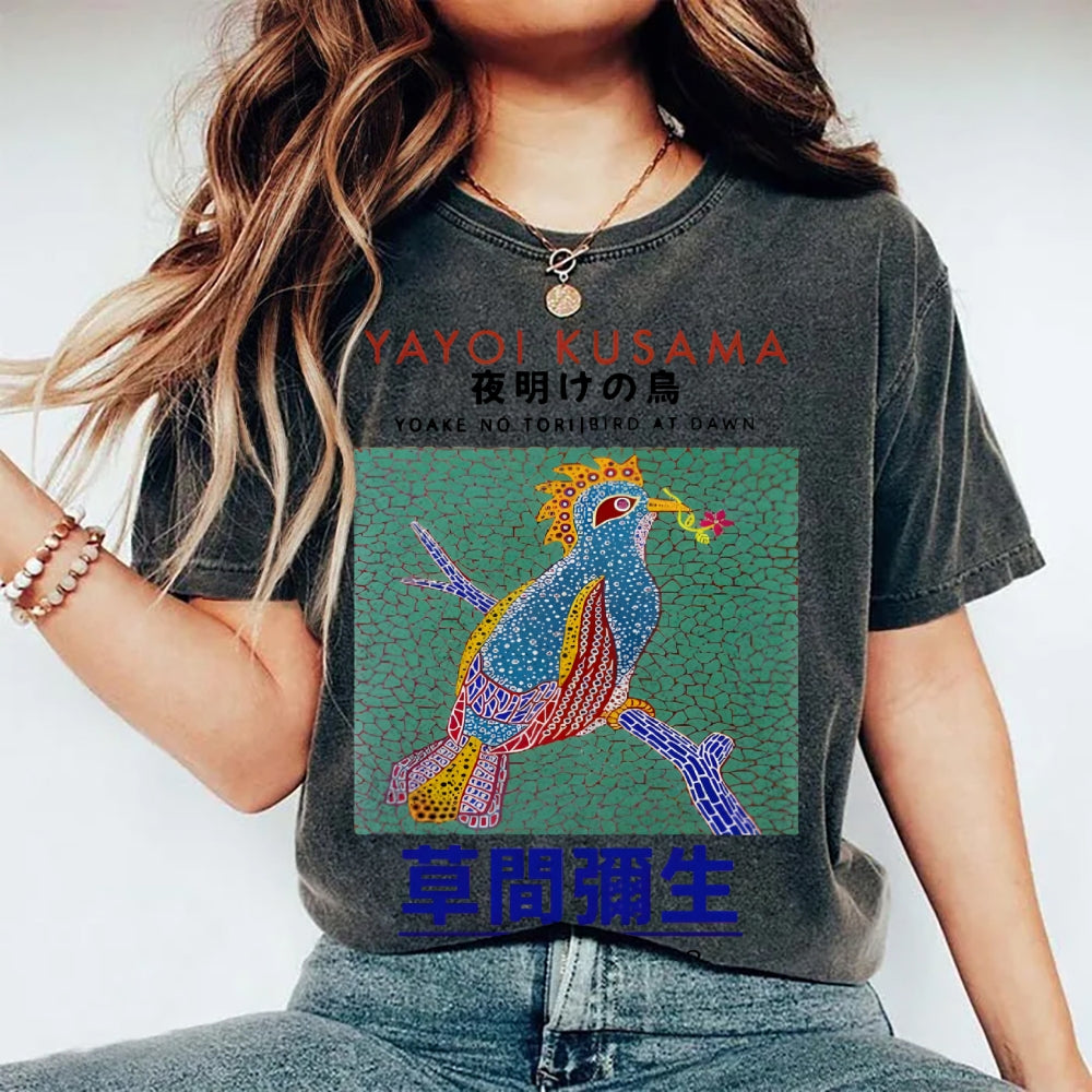 Yayoi Kusama Vintage Wash Japanese Design T-Shirt