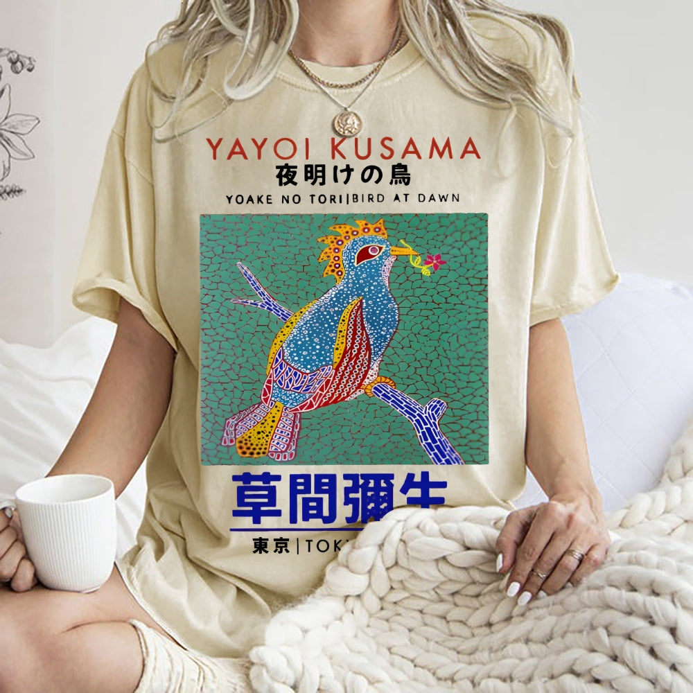 Yayoi Kusama Vintage Wash Japanese Design T-Shirt