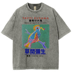 Yayoi Kusama Vintage Wash Japanese Design T-Shirt