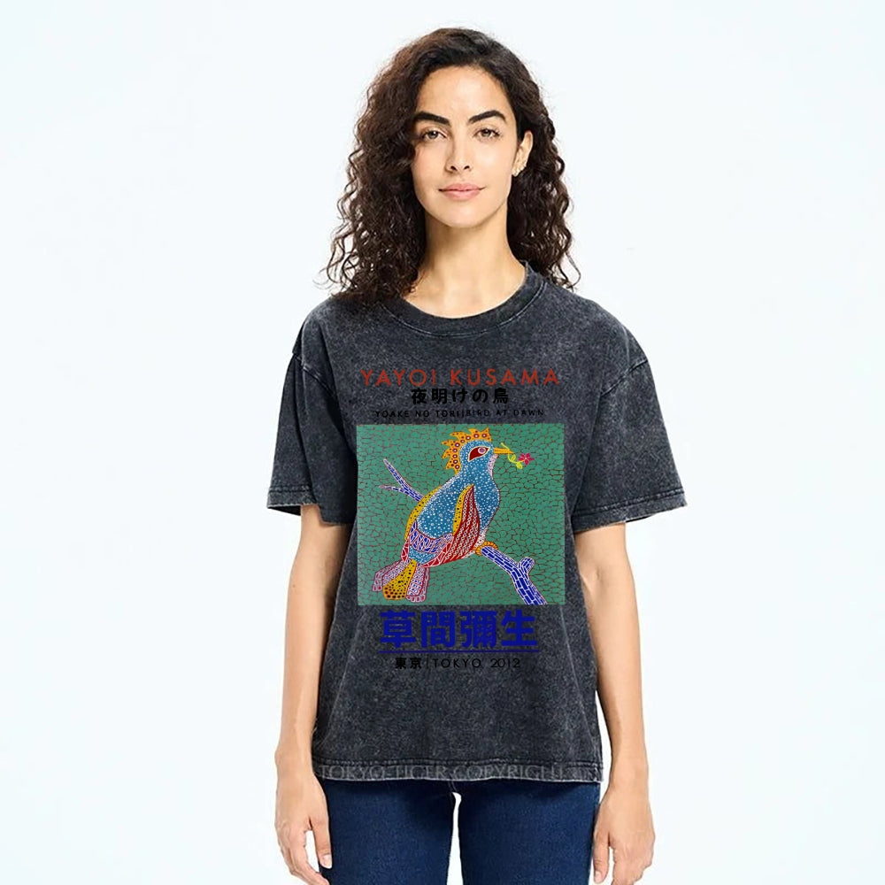 Yayoi Kusama Vintage Wash Japanese Design T-Shirt