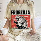 Unisex Frogzilla Printed Washed Tee