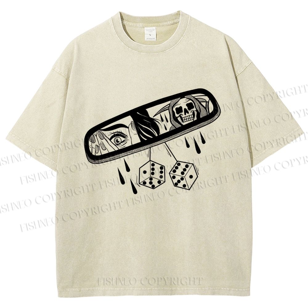 Unisex Behind You Printed Washed Tee