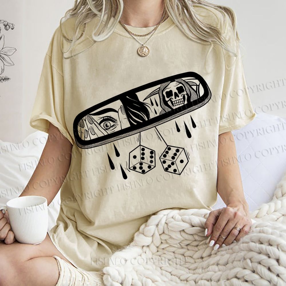 Unisex Behind You Printed Washed Tee