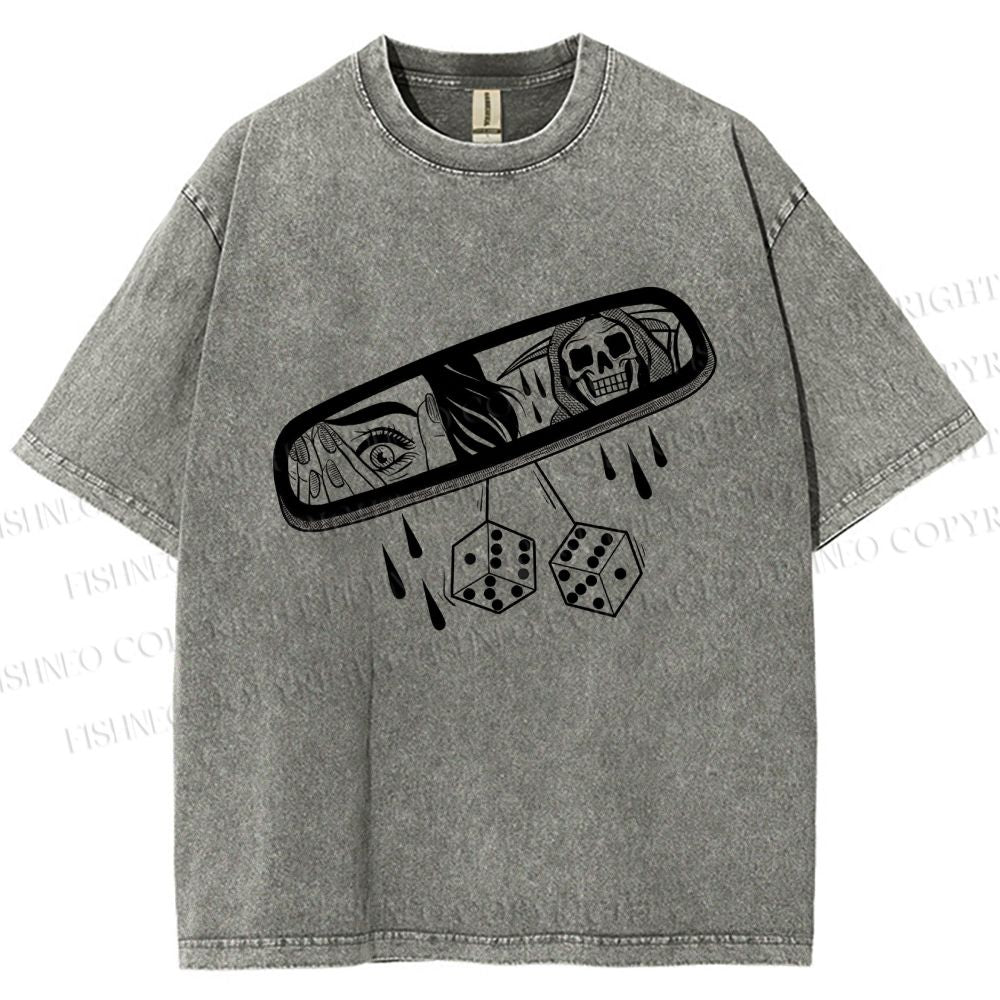 Unisex Behind You Printed Washed Tee