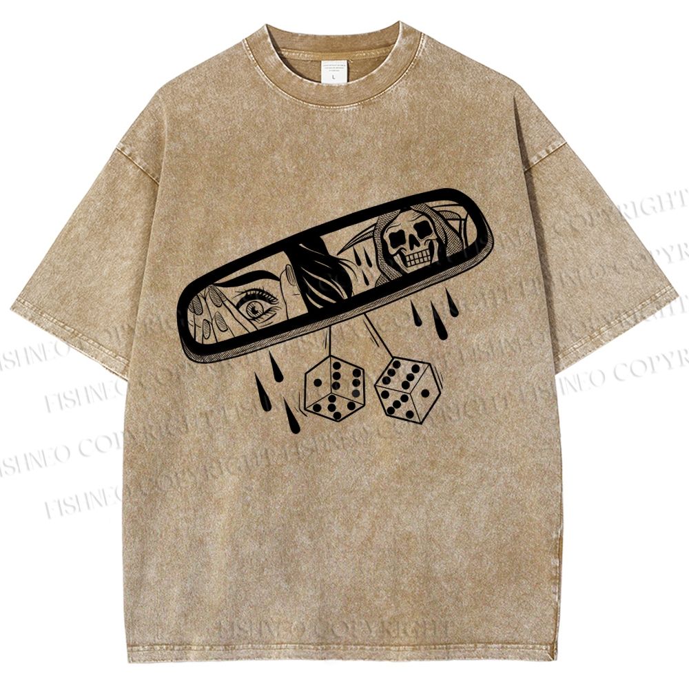 Unisex Behind You Printed Washed Tee