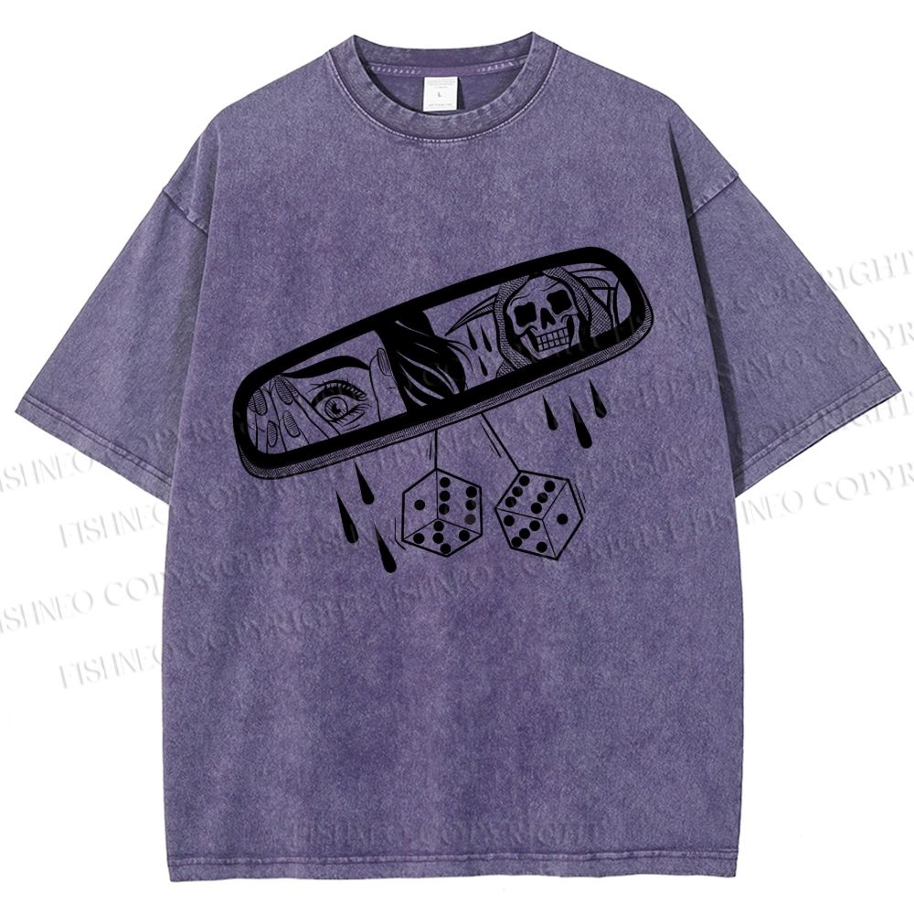 Unisex Behind You Printed Washed Tee