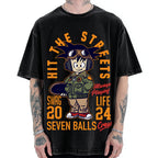 Japanese Anime Seven Balls Vintage Washed T-shirt