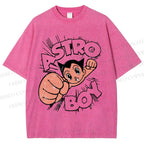 Unisex Astro Boy Printed Washed Tee