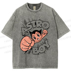 Unisex Astro Boy Printed Washed Tee