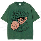 Unisex Astro Boy Printed Washed Tee
