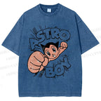 Unisex Astro Boy Printed Washed Tee