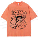 Unisex Astro Boy Printed Washed Tee