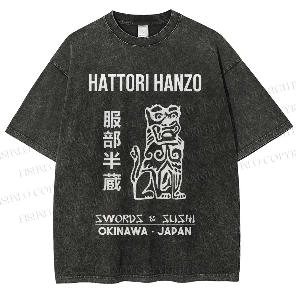Unisex Hattori Hanzo Printed Washed Tee