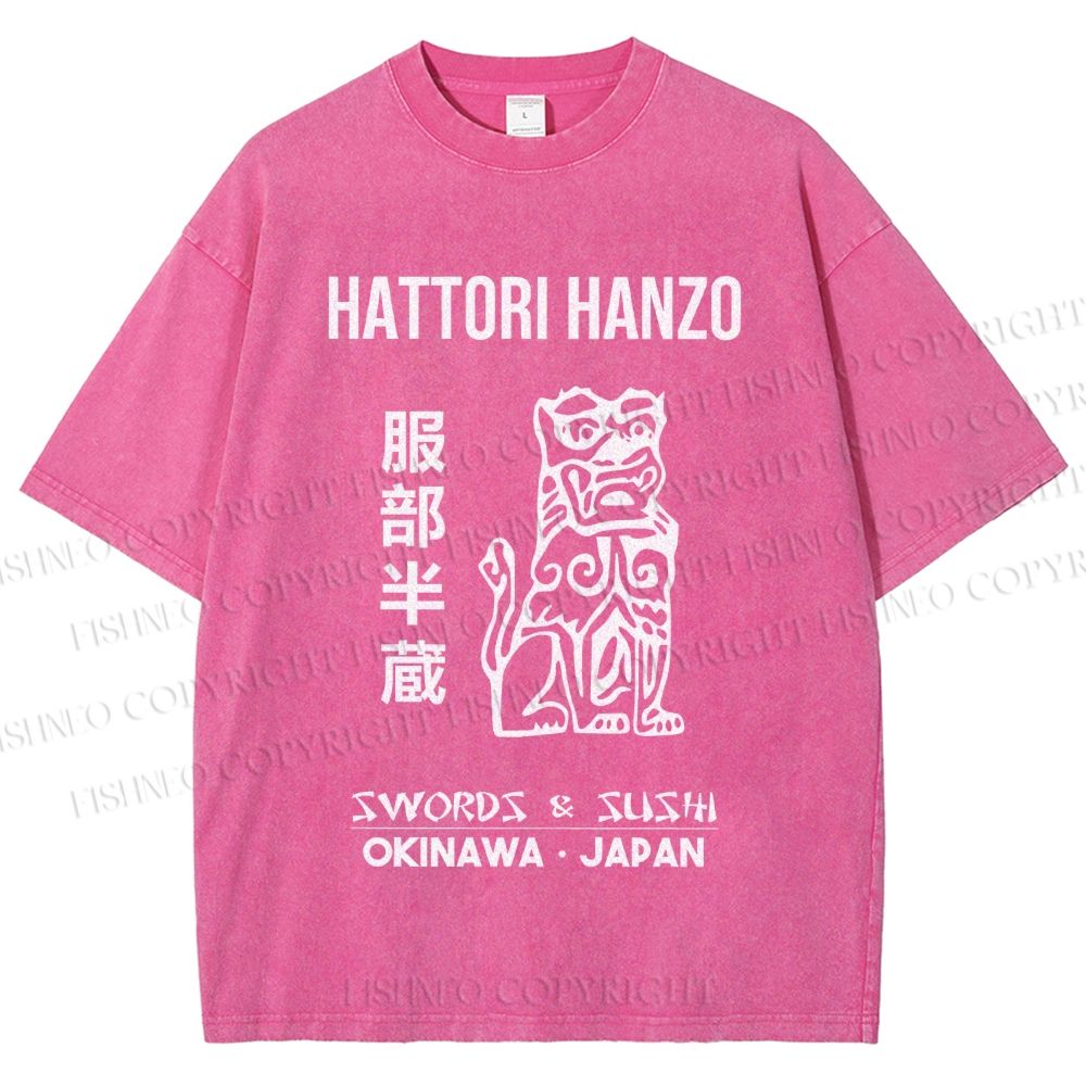 Unisex Hattori Hanzo Printed Washed Tee