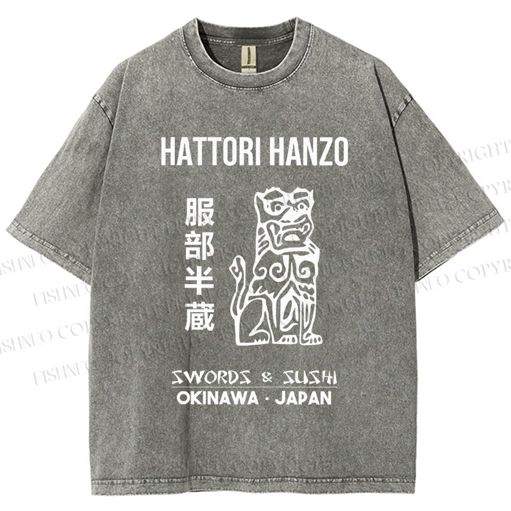 Unisex Hattori Hanzo Printed Washed Tee