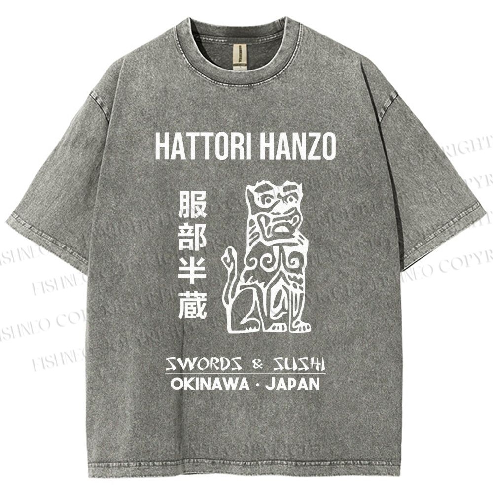 Unisex Hattori Hanzo Printed Washed Tee