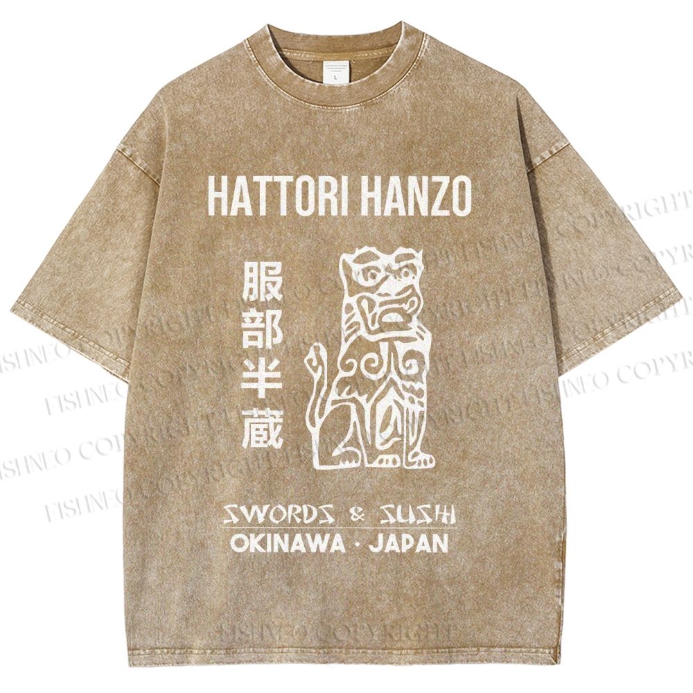 Unisex Hattori Hanzo Printed Washed Tee