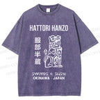 Unisex Hattori Hanzo Printed Washed Tee