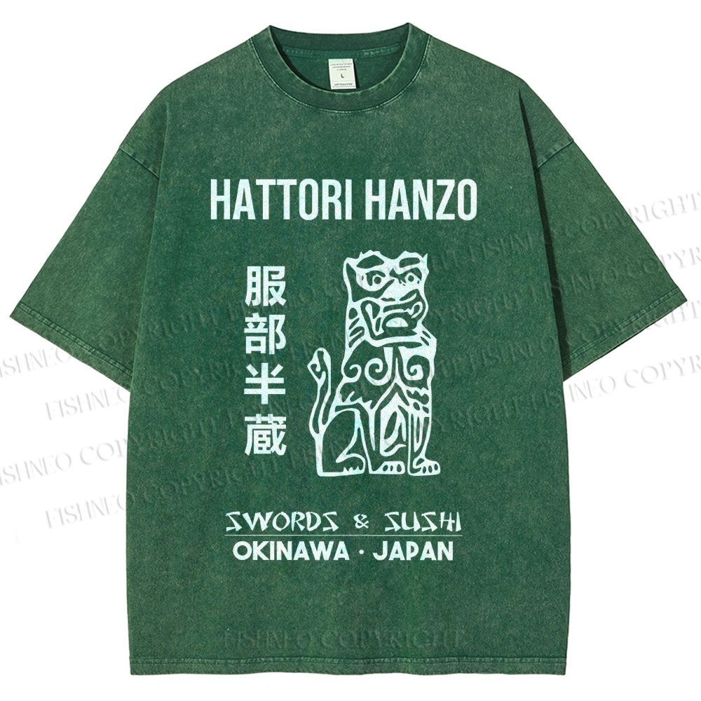 Unisex Hattori Hanzo Printed Washed Tee