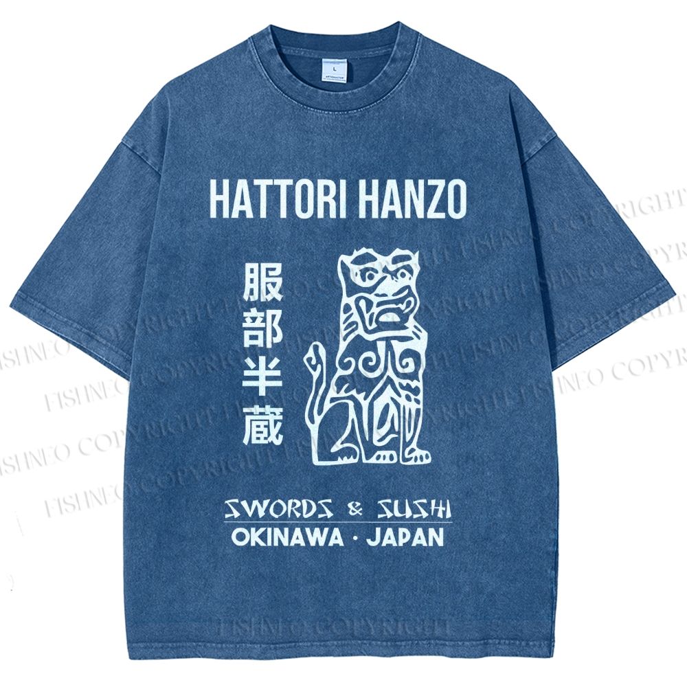 Unisex Hattori Hanzo Printed Washed Tee