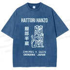 Unisex Hattori Hanzo Printed Washed Tee
