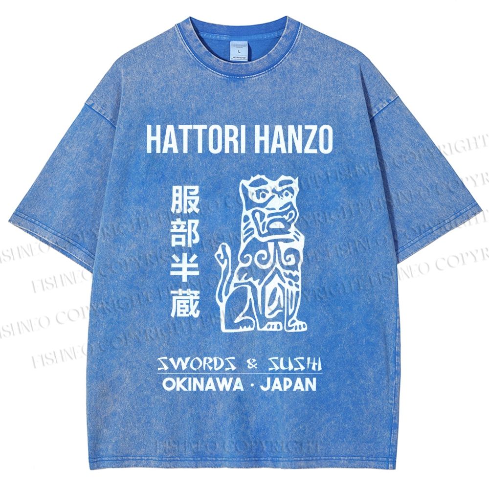 Unisex Hattori Hanzo Printed Washed Tee