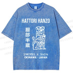 Unisex Hattori Hanzo Printed Washed Tee