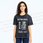 Unisex Hattori Hanzo Printed Washed Tee