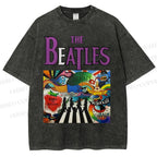 Unisex The Beatles Printed Washed Tee
