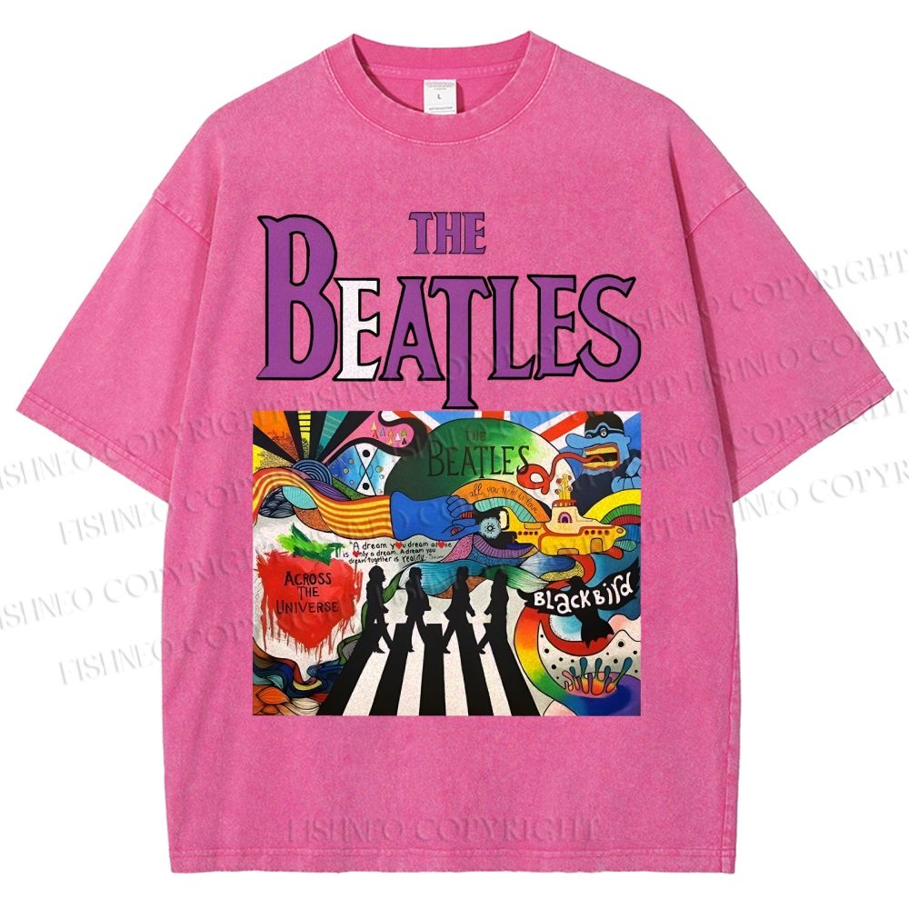Unisex The Beatles Printed Washed Tee