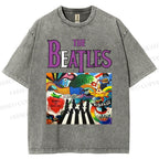 Unisex The Beatles Printed Washed Tee