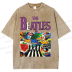 Unisex The Beatles Printed Washed Tee