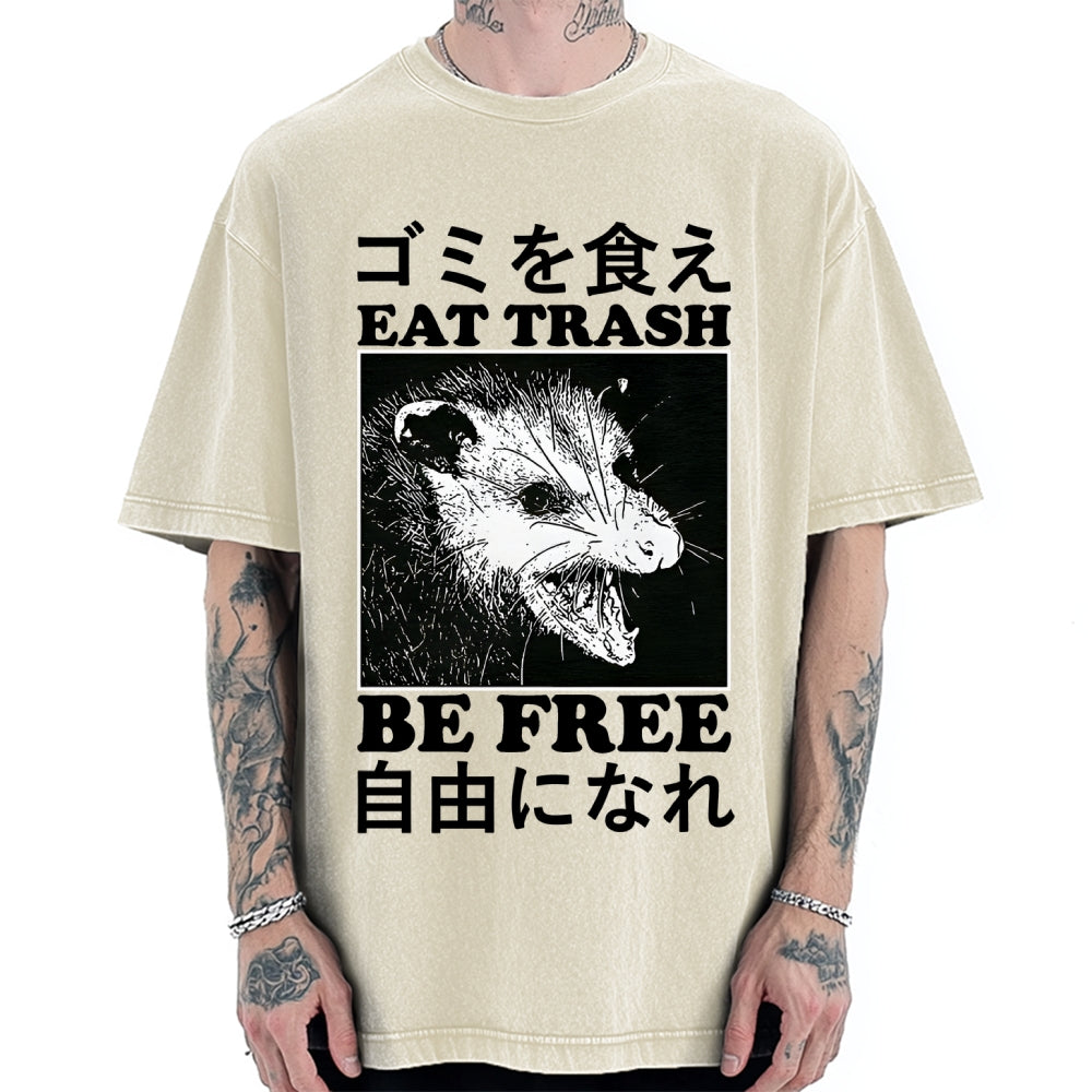 Eat Trash Be Free Vintage Washed T-shirt
