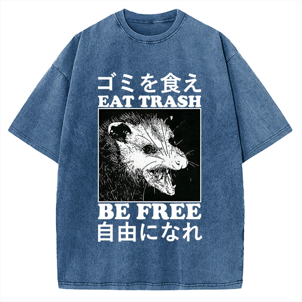 Eat Trash Be Free Vintage Washed T-shirt