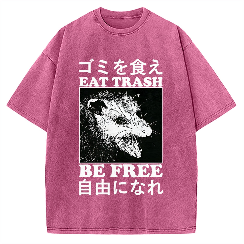 Eat Trash Be Free Vintage Washed T-shirt