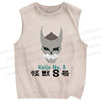 Unisex Monster Printed Washed Tank Top