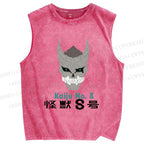 Unisex Monster Printed Washed Tank Top