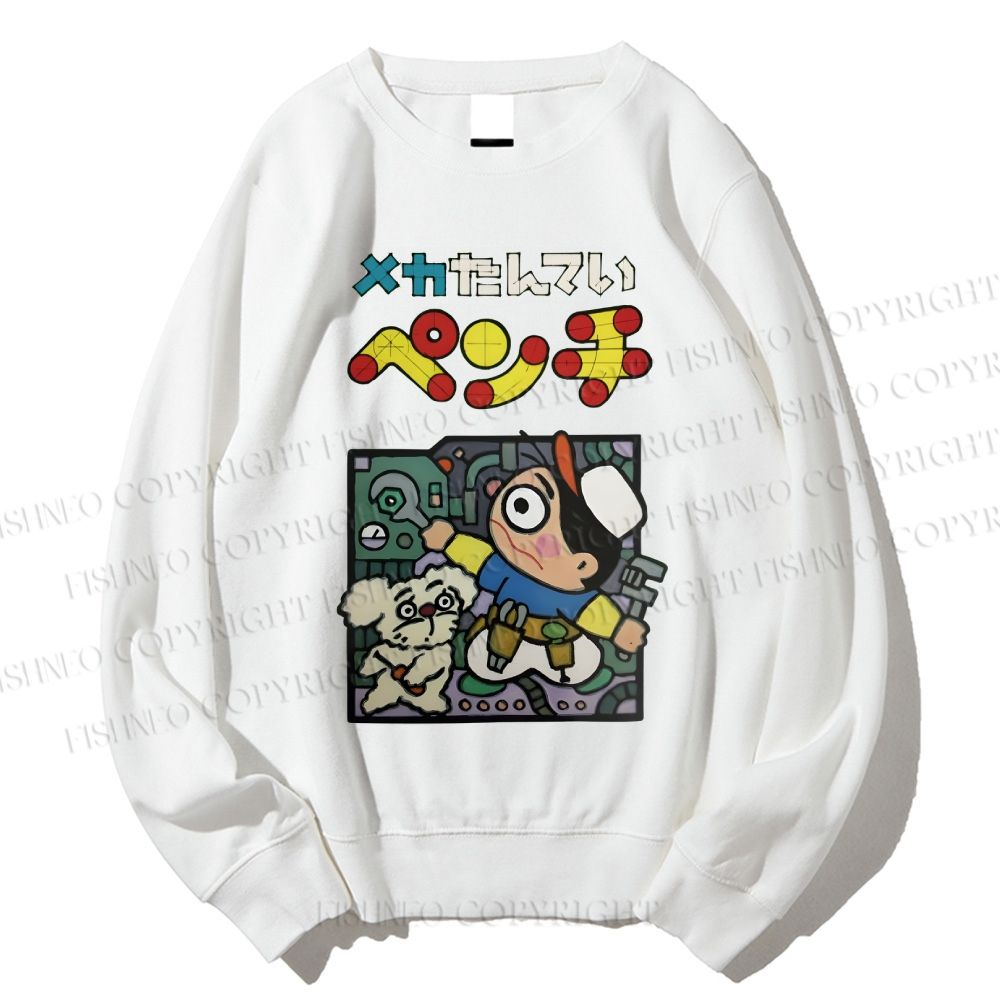 Unisex Vintage Japanese Graffiti Printed Sweatshirt