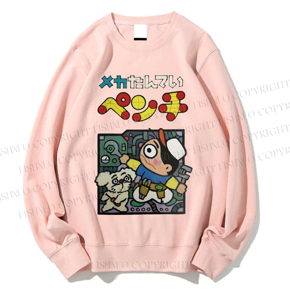 Unisex Vintage Japanese Graffiti Printed Sweatshirt