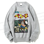 Unisex Vintage Japanese Graffiti Printed Sweatshirt
