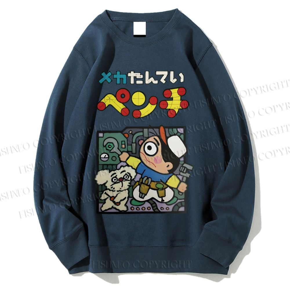 Unisex Vintage Japanese Graffiti Printed Sweatshirt