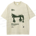 Unisex Dinosaurs Printed Washed Tee