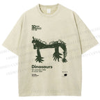 Unisex Dinosaurs Printed Washed Tee