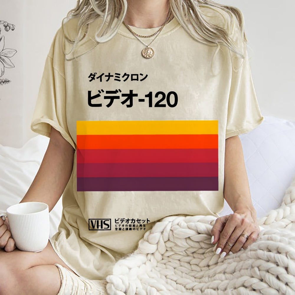 Japanese VHS Tape Retro Vintage Washed T-shirt
