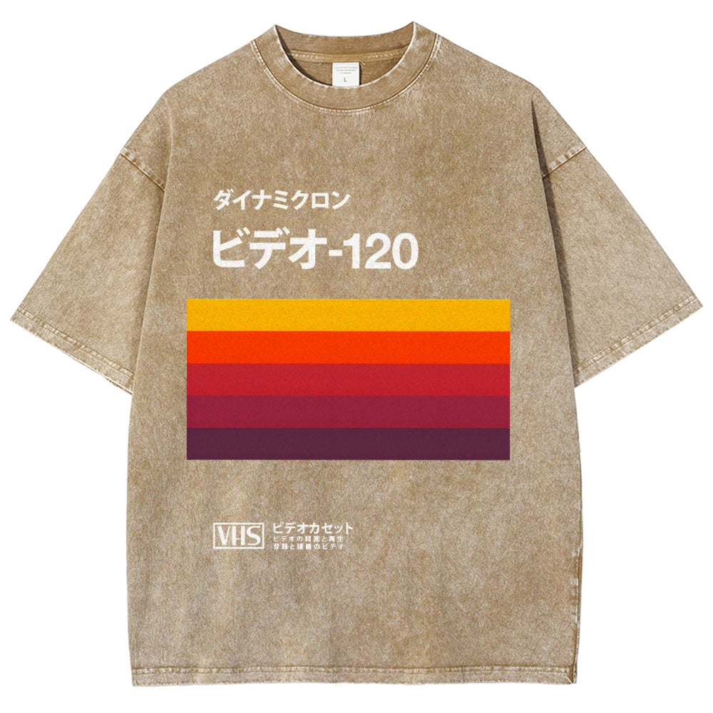 Japanese VHS Tape Retro Vintage Washed T-shirt