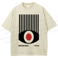 Unisex Bauhaus Red Black Eyes Printed Washed Tee