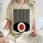 Unisex Bauhaus Red Black Eyes Printed Washed Tee