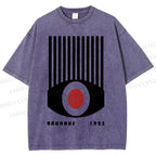 Unisex Bauhaus Red Black Eyes Printed Washed Tee